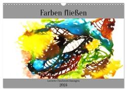 Farben fließen (Wandkalender 2024 DIN A3 quer), CALVENDO Monatskalender