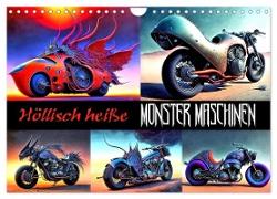 Höllisch heiße Monster Maschinen (Wandkalender 2024 DIN A4 quer), CALVENDO Monatskalender