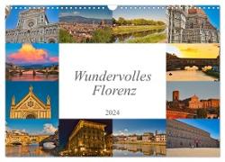 Wundervolles Florenz (Wandkalender 2024 DIN A3 quer), CALVENDO Monatskalender