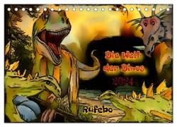 Die Welt der Dinos (Tischkalender 2024 DIN A5 quer), CALVENDO Monatskalender