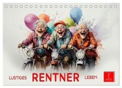 Lustiges Rentner Leben (Tischkalender 2024 DIN A5 quer), CALVENDO Monatskalender