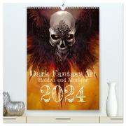 Dark Fantasy Art - Helden und Monster (hochwertiger Premium Wandkalender 2024 DIN A2 hoch), Kunstdruck in Hochglanz