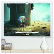 Roboter - Computerträume aus der KI (hochwertiger Premium Wandkalender 2024 DIN A2 quer), Kunstdruck in Hochglanz