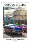 Old Cars of Cuba (Tischkalender 2024 DIN A5 hoch), CALVENDO Monatskalender