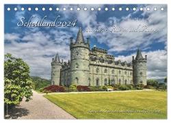 Schottland 2024 Schlösser, Burgen und Ruinen (Tischkalender 2024 DIN A5 quer), CALVENDO Monatskalender