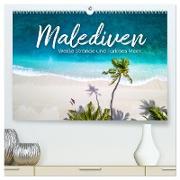 Malediven - Weiße Strände und Türkises Meer. (hochwertiger Premium Wandkalender 2024 DIN A2 quer), Kunstdruck in Hochglanz