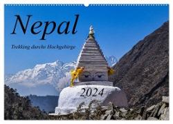 Nepal- Trekking durchs Hochgebirge (Wandkalender 2024 DIN A2 quer), CALVENDO Monatskalender