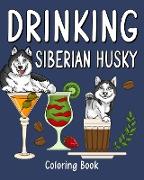 Drinking Siberian Husky Coloring Book