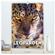 Leoparden - Die Beute im Visier. (hochwertiger Premium Wandkalender 2024 DIN A2 hoch), Kunstdruck in Hochglanz