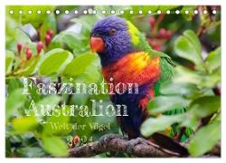 Faszination Australien - Welt der Vögel (Tischkalender 2024 DIN A5 quer), CALVENDO Monatskalender