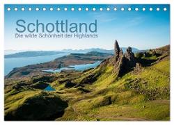 Schottland - Die wilde Schönheit der Highlands (Tischkalender 2024 DIN A5 quer), CALVENDO Monatskalender