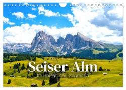 Seiser Alm - Im Herzen der Dolomiten. (Wandkalender 2024 DIN A4 quer), CALVENDO Monatskalender