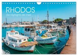 Rhodos - Die Highlights der Insel (Wandkalender 2024 DIN A4 quer), CALVENDO Monatskalender