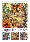 Jugendstil Katzen (Wandkalender 2024 DIN A3 hoch), CALVENDO Monatskalender