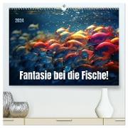 Fantasie bei die Fische! (hochwertiger Premium Wandkalender 2024 DIN A2 quer), Kunstdruck in Hochglanz