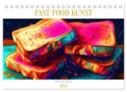 FAST FOOD KUNST (Tischkalender 2024 DIN A5 quer), CALVENDO Monatskalender