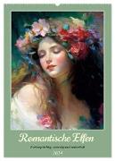 Romantische Elfen. Farbenprächtig, anmutig und zauberhaft (Wandkalender 2024 DIN A2 hoch), CALVENDO Monatskalender