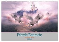 Pferde Fantasie (Wandkalender 2024 DIN A2 quer), CALVENDO Monatskalender