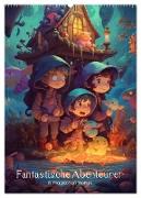 Fantastische Abenteurer in magischen Welten (Wandkalender 2024 DIN A2 hoch), CALVENDO Monatskalender