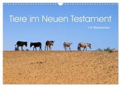 Tiere im Neuen Testament mit Bibelversen (Wandkalender 2024 DIN A3 quer), CALVENDO Monatskalender
