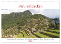 Peru entdecken (Wandkalender 2024 DIN A2 quer), CALVENDO Monatskalender
