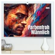 Farbenfroh Männlich (hochwertiger Premium Wandkalender 2024 DIN A2 quer), Kunstdruck in Hochglanz