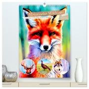 Heimische Wildtiere 2024 (hochwertiger Premium Wandkalender 2024 DIN A2 hoch), Kunstdruck in Hochglanz