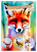 Heimische Wildtiere 2024 (Tischkalender 2024 DIN A5 hoch), CALVENDO Monatskalender