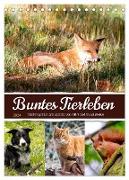 Buntes Tierleben (Tischkalender 2024 DIN A5 hoch), CALVENDO Monatskalender