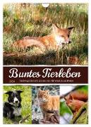 Buntes Tierleben (Wandkalender 2024 DIN A4 hoch), CALVENDO Monatskalender
