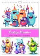 Lustige Monster - Eine bezaubernde Sammlung süsser Ungeheuer (Wandkalender 2024 DIN A4 hoch), CALVENDO Monatskalender