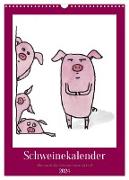 Schweinekalender - Alles was du über Schweine wissen wolltest! (Wandkalender 2024 DIN A3 hoch), CALVENDO Monatskalender