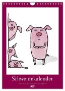Schweinekalender - Alles was du über Schweine wissen wolltest! (Wandkalender 2024 DIN A4 hoch), CALVENDO Monatskalender