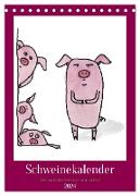 Schweinekalender - Alles was du über Schweine wissen wolltest! (Tischkalender 2024 DIN A5 hoch), CALVENDO Monatskalender