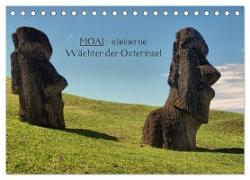 MOAI - steinerne Wächter der Osterinsel (Tischkalender 2024 DIN A5 quer), CALVENDO Monatskalender