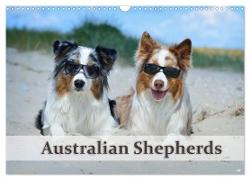 Wunderbare Australian Shepherds (Wandkalender 2024 DIN A3 quer), CALVENDO Monatskalender