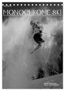 Monochrome Ski (Tischkalender 2024 DIN A5 hoch), CALVENDO Monatskalender