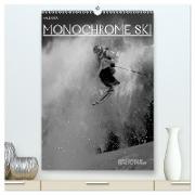 Monochrome Ski (hochwertiger Premium Wandkalender 2024 DIN A2 hoch), Kunstdruck in Hochglanz
