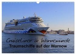 Cruiseliner in Warnemünde (Wandkalender 2024 DIN A3 quer), CALVENDO Monatskalender