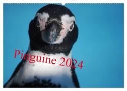 Pinguine 2024 (Wandkalender 2024 DIN A2 quer), CALVENDO Monatskalender