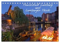 Hansestadt Lüneburg und Lüneburger Heide (Tischkalender 2024 DIN A5 quer), CALVENDO Monatskalender