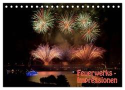 Feuerwerks - Impressionen (Tischkalender 2024 DIN A5 quer), CALVENDO Monatskalender