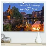Hansestadt Lüneburg und Lüneburger Heide (hochwertiger Premium Wandkalender 2024 DIN A2 quer), Kunstdruck in Hochglanz