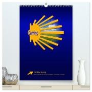 Jakobsweg - Camino Francés (hochwertiger Premium Wandkalender 2024 DIN A2 hoch), Kunstdruck in Hochglanz