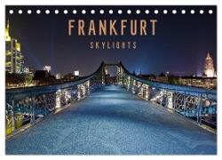 Frankfurt Skylights 2024 (Tischkalender 2024 DIN A5 quer), CALVENDO Monatskalender