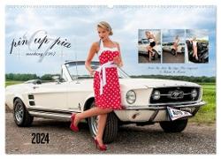 Pin Up Pia & Mustang '67 (Wandkalender 2024 DIN A2 quer), CALVENDO Monatskalender