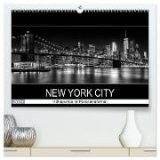 NEW YORK CITY Höhepunkte im Panoramaformat (hochwertiger Premium Wandkalender 2024 DIN A2 quer), Kunstdruck in Hochglanz