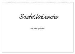 Bastelkalender - Weiss (Wandkalender 2024 DIN A2 quer), CALVENDO Monatskalender