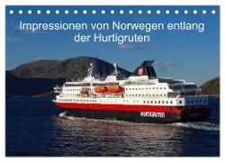 Impressionen von Norwegen entlang der Hurtigruten (Tischkalender 2024 DIN A5 quer), CALVENDO Monatskalender