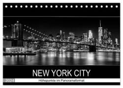 NEW YORK CITY Höhepunkte im Panoramaformat (Tischkalender 2024 DIN A5 quer), CALVENDO Monatskalender